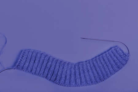 Handmade Knitting Pattern,. Woolen in Colors of the Year 2022の写真素材