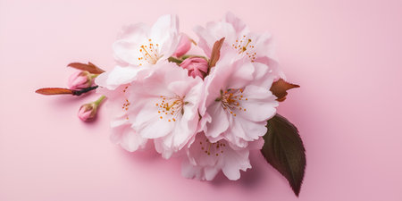 Close up pink sakura flower bloom in spring season.の素材