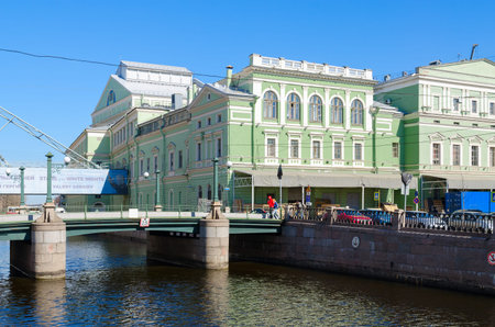 SAINT PETERSBURG, RUSSIA - MAY 2, 2017: State Academic Mariinsky Theater, view from Kryukov Canal....