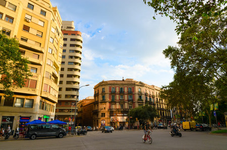 BARCELONA, SPAIN - SEPTEMBER 13, 2018: Teatre Borras on Placa d'Urquinaona, Barcelona, Spain....