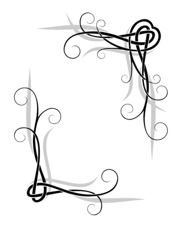 decorative elements for design, heart shape, vectorのイラスト素材