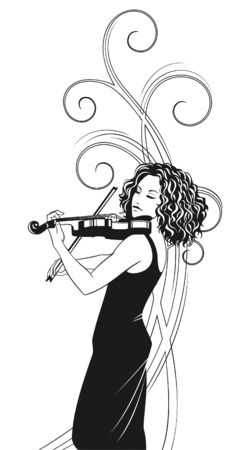 violinistのイラスト素材