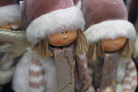 Christmas stuffed toys, dolls and animals. Christmas gifts for children.