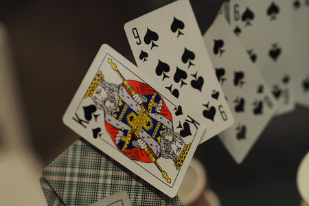 A deck of playing cards. Gambling.の写真素材
