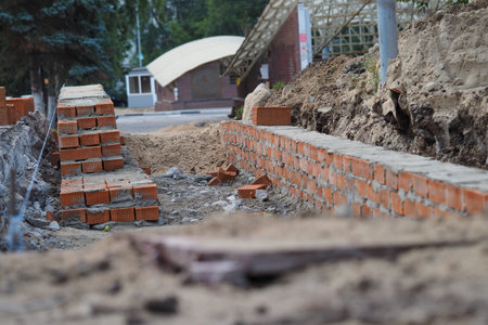 Construction site and landscaping. High quality photoの写真素材