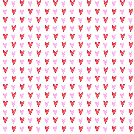 Seamless pattern with hearts on a white background. Suitable for the design of paper, fabric,...
