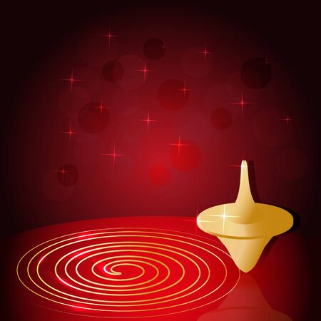 Spinning and spiral on a burgundy background.のイラスト素材