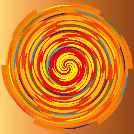 Color spiral on a beige background, abstractionのイラスト素材
