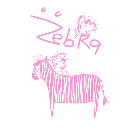 Zebra pattern with white backgroundのイラスト素材