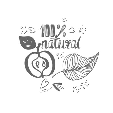 Nature friendly icons, ecology. Set of  design elements, badges, labels and logotype templates.のイラスト素材