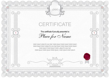 white certificateのイラスト素材