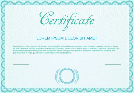 Blue official certificateのイラスト素材