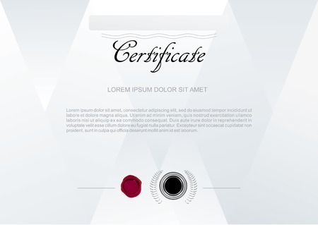 White official certificateのイラスト素材