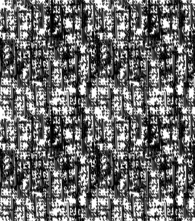 Grunge seamless pattern. Vector texture for invitation, card. Black rough texture on white...
