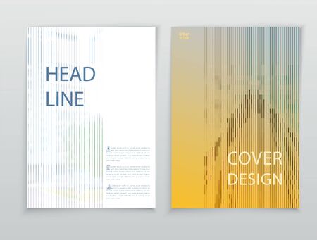 Yellow Business template. Flayer or advertising abstract background for delivery, energy business. Front page. Vector illustration with mosaic photo. Clean designのイラスト素材