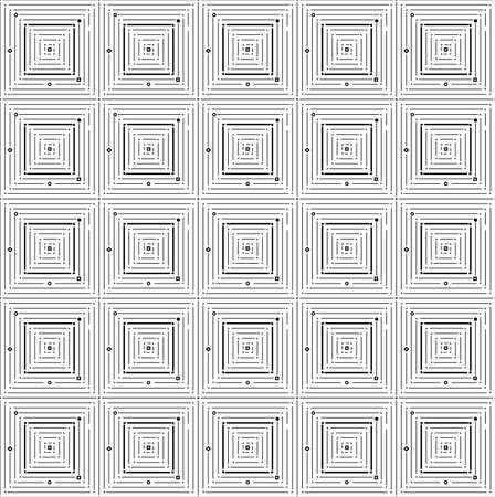 Thin black square seamless pattern.のイラスト素材