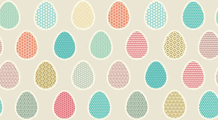 Easter eggs seamless pattern. Easter egg textured. Vector illustration for textile, card, wrapping paper. clothのイラスト素材