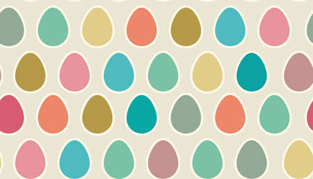 Easter eggs seamless pattern. Bright colorful Easter egg vector illustration for textile, card, wrapping paper. clothのイラスト素材