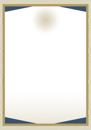 line simple frame for certificate. Straight border and triangle corner.のイラスト素材