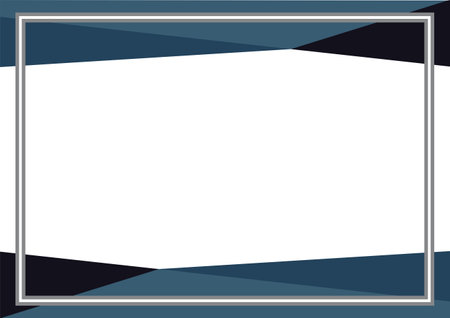 line simple frame for certificate. Straight border and triangle frameのイラスト素材