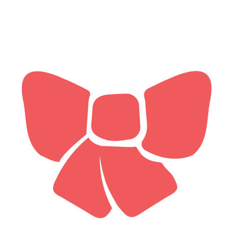 Bow red flat icon. vector illustration.のイラスト素材