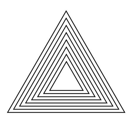 Triangle Black few triangles vector illustration. One in one.のイラスト素材