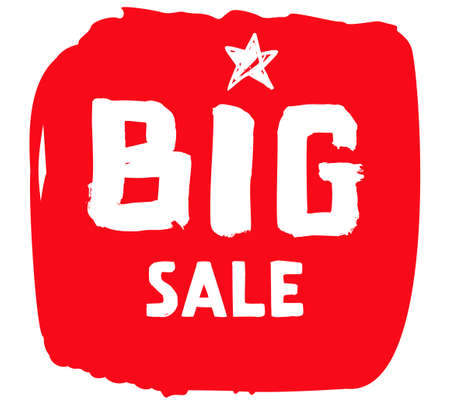 Big sale lettering on blot background. vector illustration.のイラスト素材