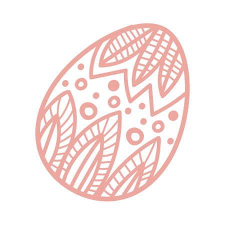 Easter egg cutting card. Pink vector egg vector iilustrationのイラスト素材