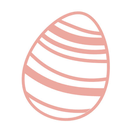 Easter egg cutting card. Pink vector egg vector iilustrationのイラスト素材