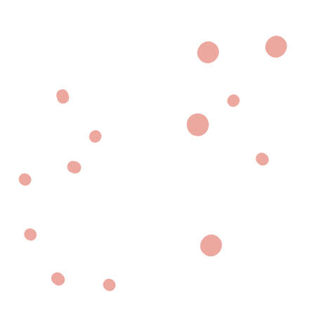 Seeds pink cutting card. Dots hand made simple vector illustration.のイラスト素材