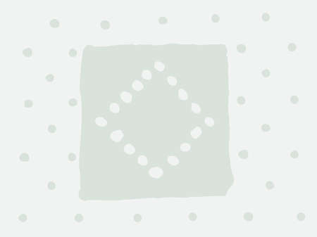 Hand made abstract landscape. Abstract grunge square and stripes. Vector hand drawn illustration.のイラスト素材