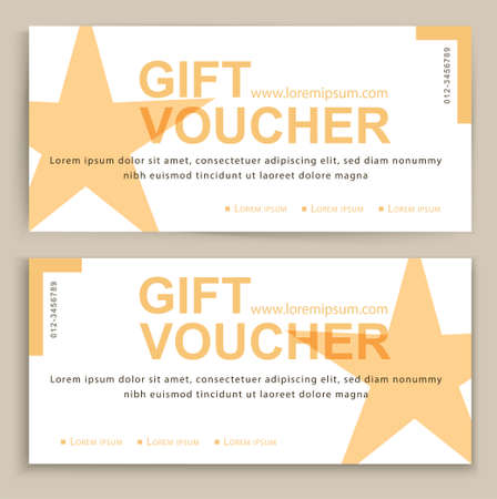 Vector gift with star. Universal flyer for business. vector design for department stores, business.のイラスト素材