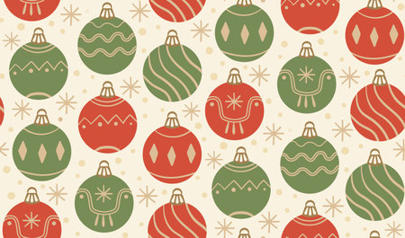 Christmas ball hand made pattern. Vector illustrationのイラスト素材