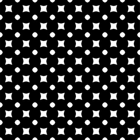 Abstract seamless pattern. White quadrilateral on black background. Vector illustrationのイラスト素材