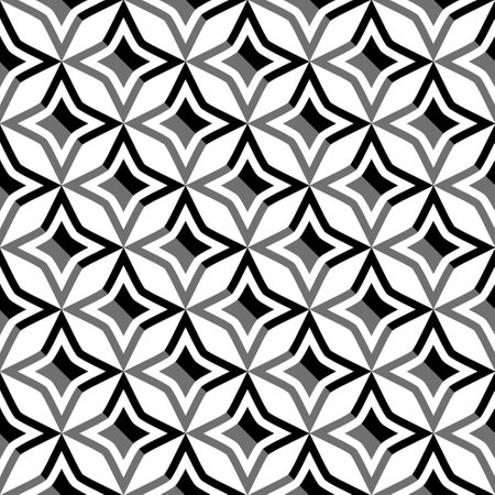 Abstract seamless pattern. Black quadrilateral on white background. Vector illustrationのイラスト素材