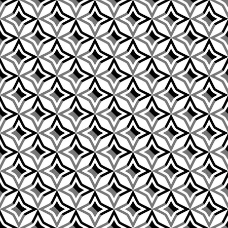 Abstract seamless pattern. Black quadrilateral on white background. Vector illustrationのイラスト素材