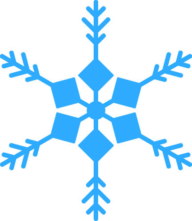 Blue snowflakes on white background. Vector illustration.のイラスト素材