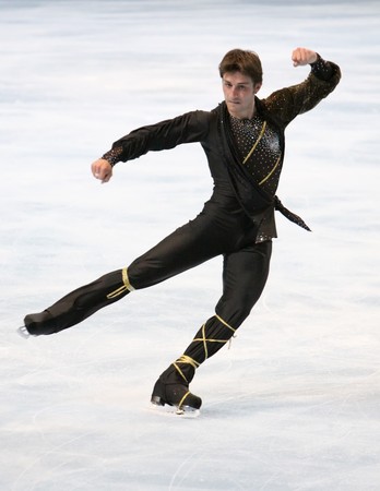 PARIS - OCTOBER 17: Brian JOUBERT of France performs at men's free skating event of the ISU Grand Prix Eric Bompard Trophy on October 17, 2009 at Palais-Omnisports de Bercy, Paris, France.のeditorial素材
