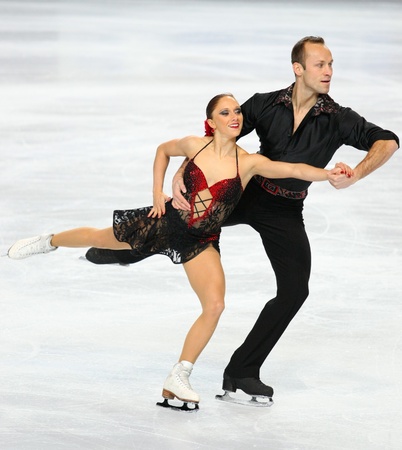PARIS - NOVEMBER 26: Maylin HAUSCH and Daniel WENDE of Germany perform during pairs short skating event at Eric Bompard Trophy on November 26, 2010 at Palais-Omnisports de Bercy, Paris, France. PARIS - NOVEMBER 26: Maylin HAUSCH and Daniel WENDE of Germany perform during pairs short skating event at Eric Bompard Trophy on November 26, 2010 at Palais-Omnisports de Bercy, Paris, France.