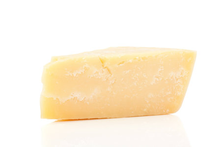 Parmesan Cheese isolated on whiteの写真素材