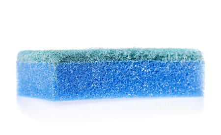 One washing dishes sponge isolated on whiteの写真素材