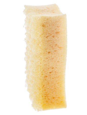 sponge for washing dishes or cleaning the house isolatedの写真素材