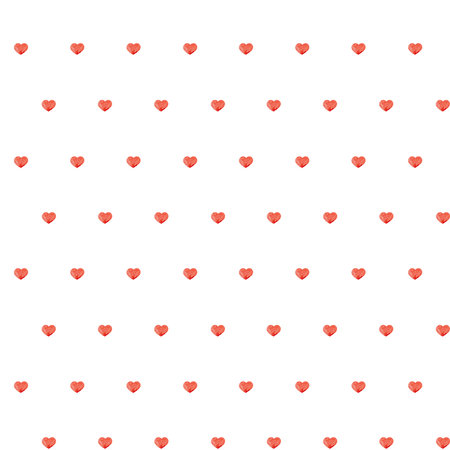 Seamless pattern with hearts on white