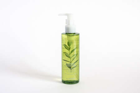 Russia, Rostov-on-Don, 05.07.2018 Korean cosmetics, Natural Condition Cleansing Oil, isolated on white background.のeditorial素材