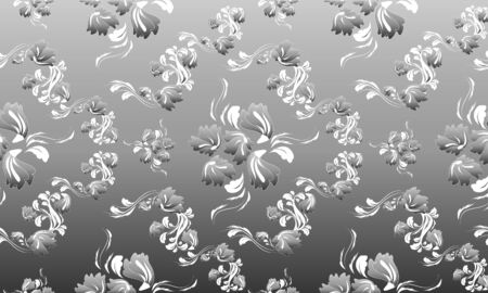Illustration with decorative seamless royal floral ornamentのイラスト素材