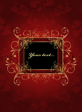 Vector decorative floral design frameのイラスト素材