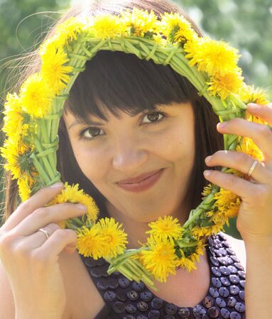 Attractive young summer girlの写真素材