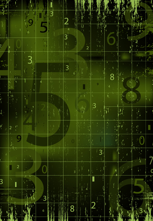 Digital black and green backgroundのイラスト素材