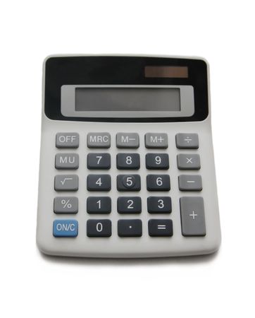 Isolated calculator on a white backgroundの写真素材