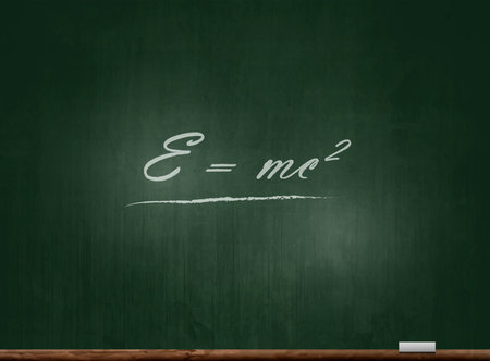 Green Blackboard With Text And Chalk
